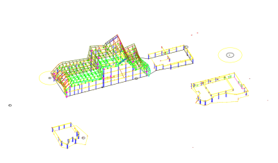Transfer of the prepared project to the building by means of a topographer